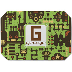 Industrial Robot 1 Dining Table Mat - Octagon (Single-Sided) w/ Name and Initial