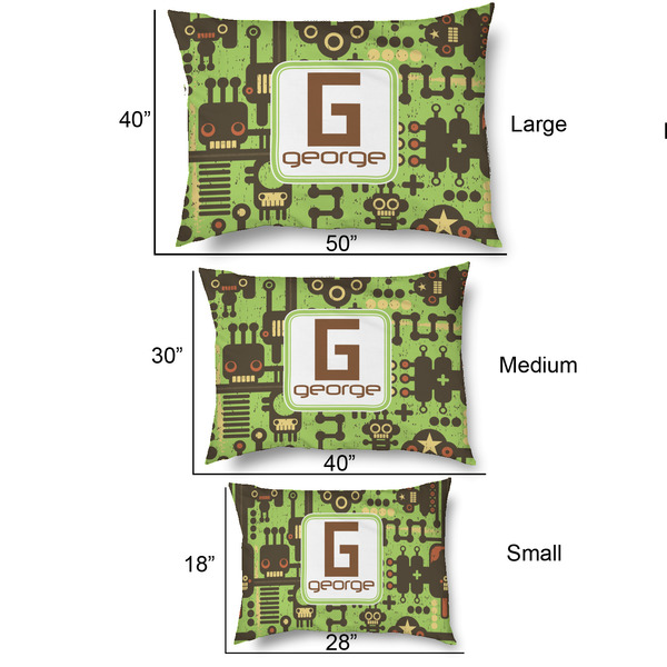 Industrial Robot 1 Outdoor Dog Beds - SIZE CHART