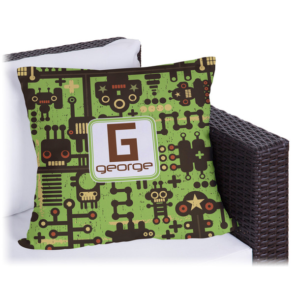 Custom Industrial Robot 1 Outdoor Pillow - 16" (Personalized)