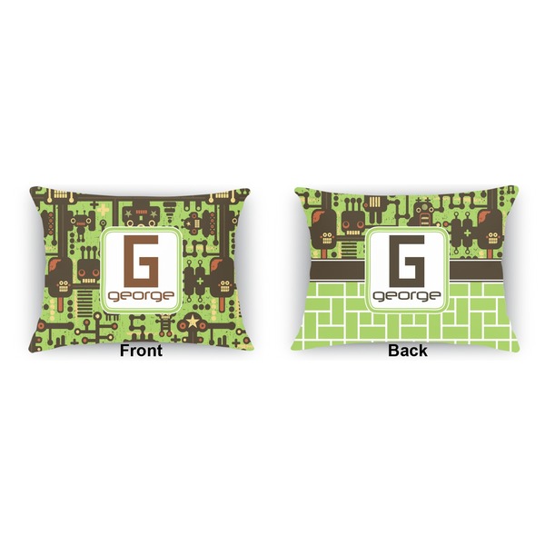 Industrial Robot 1  Outdoor Rectangular Throw Pillow (Front and Back)