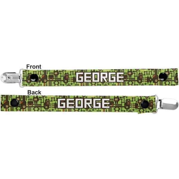 Industrial Robot 1 Pacifier Clip - Front and Back