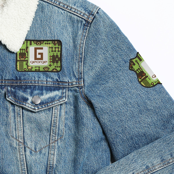 Industrial Robot 1 Patches Lifestyle Jean Jacket Detail
