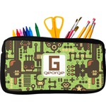 Industrial Robot 1 Neoprene Pencil Case - Small w/ Name and Initial