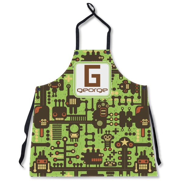 Custom Industrial Robot 1 Apron Without Pockets w/ Name and Initial