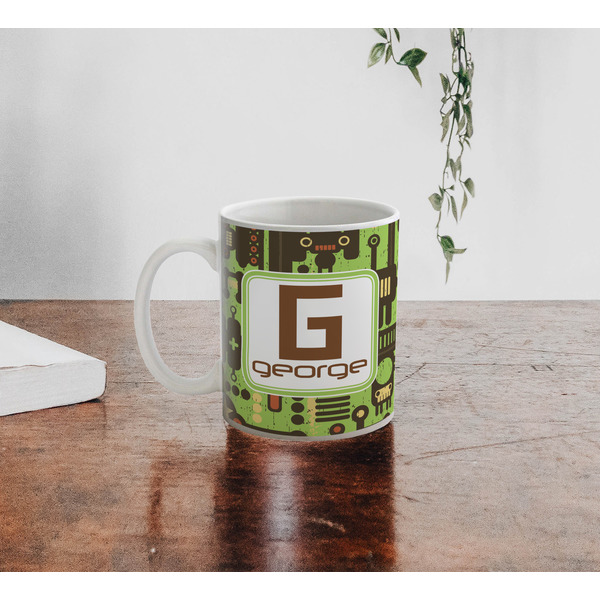 Industrial Robot 1 Personalized Coffee Mug - Lifestyle