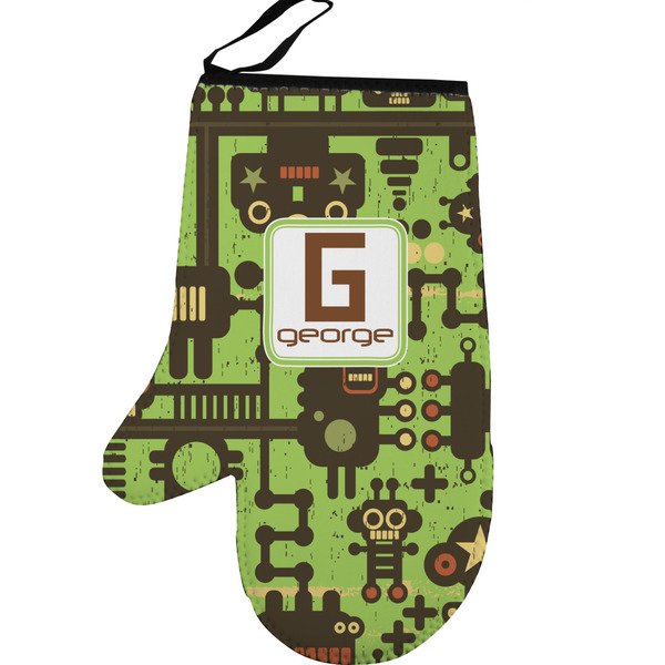 Industrial Robot 1 Personalized Oven Mitt - Left