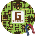 Industrial Robot 1 Round Fridge Magnet (Personalized)