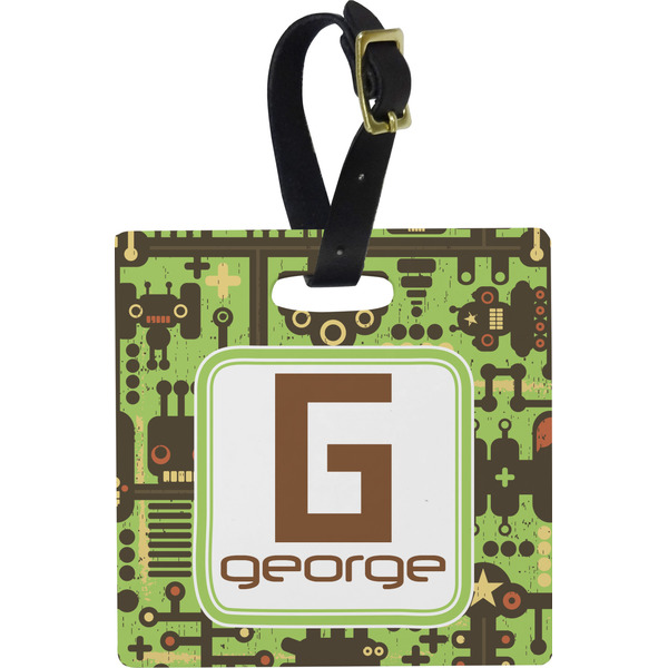 Industrial Robot 1 Personalized Square Luggage Tag