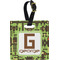 Industrial Robot 1 Plastic Luggage Tag - Square w/ Name and Initial