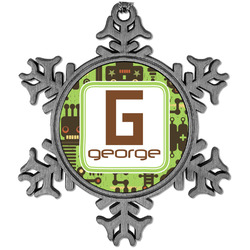 Industrial Robot 1 Vintage Snowflake Ornament (Personalized)