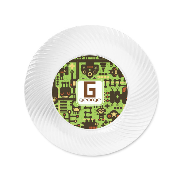 Industrial Robot 1 Plastic Party Appetizer & Dessert Plates - Approval