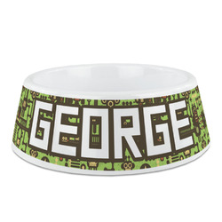 Industrial Robot 1 Plastic Dog Bowl (Personalized)