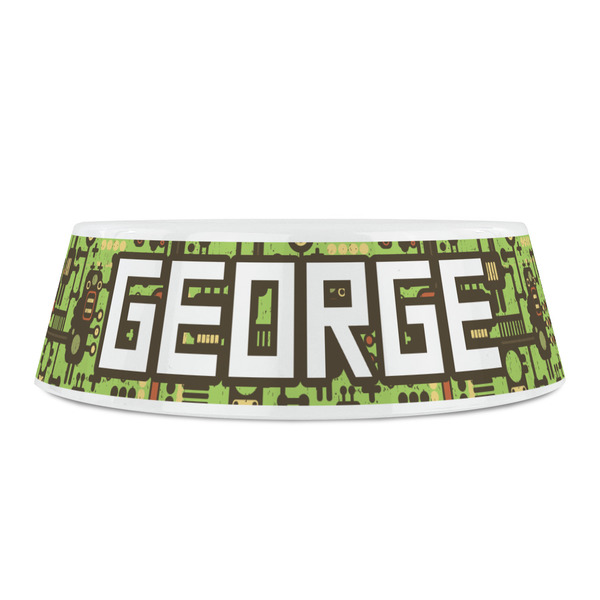 Industrial Robot 1 Plastic Pet Bowls - Small - FRONT