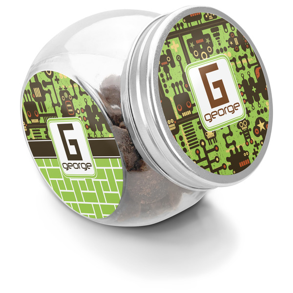Custom Industrial Robot 1 Puppy Treat Jar (Personalized)