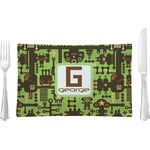 Industrial Robot 1 Glass Rectangular Lunch / Dinner Plate (Personalized)