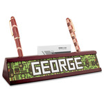 Industrial Robot 1 Red Mahogany Nameplate with Business Card Holder (Personalized)