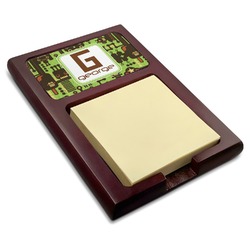 Industrial Robot 1 Red Mahogany Sticky Note Holder (Personalized)