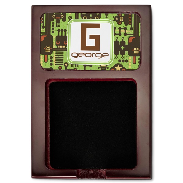 Industrial Robot 1 Red Mahogany Sticky Note Holder - Flat
