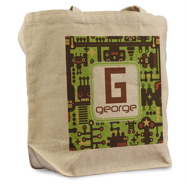 Custom Industrial Robot 1 Reusable Cotton Grocery Bag (Personalized)