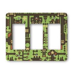 Industrial Robot 1 Rocker Style Light Switch Cover - Three Switch