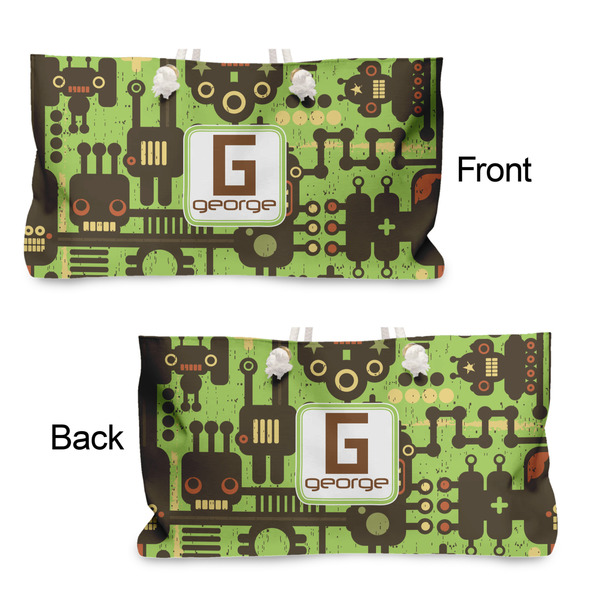 Industrial Robot 1 Large Rope Tote - From & Back View