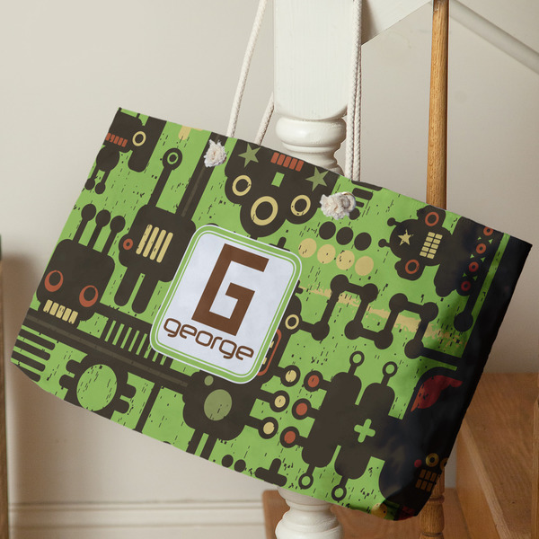 Industrial Robot 1 Large Rope Tote - Life Style