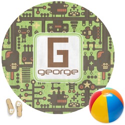 Industrial Robot 1 Round Beach Towel (Personalized)