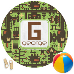 Industrial Robot 1 Round Beach Towel (Personalized)