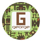 Industrial Robot 1 Round Decal - Large (Personalized)