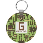 Industrial Robot 1 Round Plastic Keychain (Personalized)