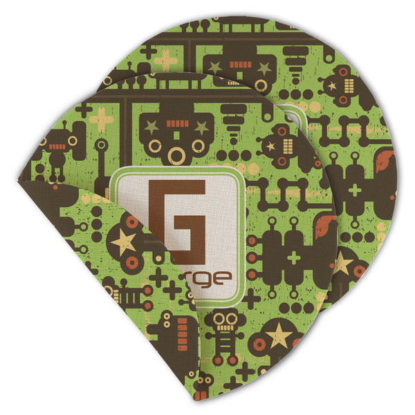 Industrial Robot 1 Round Linen Placemats - MAIN (Double-Sided)