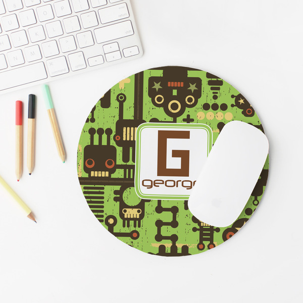 Industrial Robot 1 Round Mousepad - LIFESTYLE 2