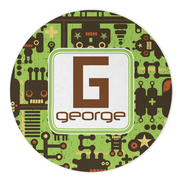 Industrial Robot 1 Round Paper Coaster - Approval