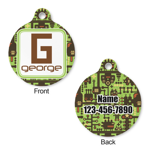 Industrial Robot 1 Round Pet ID Tag - Large - Approval