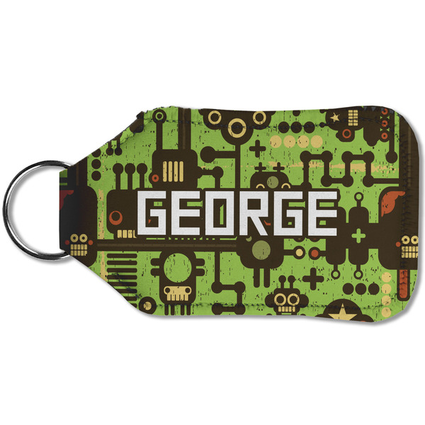 Industrial Robot 1 Sanitizer Holder Keychain - Small (Back)