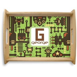 Industrial Robot 1 Natural Wooden Tray - Large (Personalized)