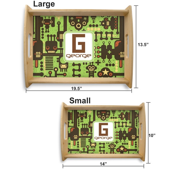 Industrial Robot 1 Serving Tray Wood Sizes