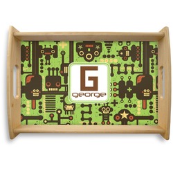 Industrial Robot 1 Natural Wooden Tray - Small (Personalized)