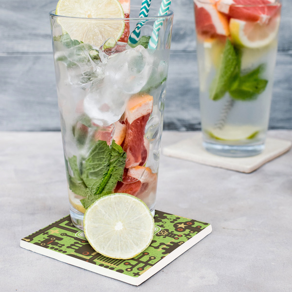 Industrial Robot 1 Set of 4 Stone Coasters - In Context View