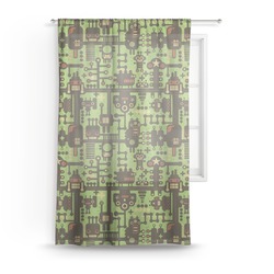 Industrial Robot 1 Sheer Curtains (Personalized)
