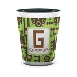 Industrial Robot 1 Ceramic Shot Glass - 1.5 oz - Two Tone - Set of 4 (Personalized)