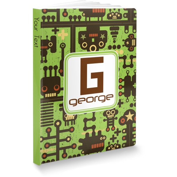 Custom Industrial Robot 1 Softbound Notebook - 7.25" x 10" (Personalized)