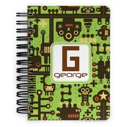 Industrial Robot 1 Spiral Notebook - 5x7 w/ Name and Initial