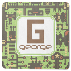 Industrial Robot 1 Square Rubber Backed Coaster (Personalized)