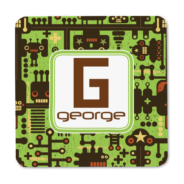 Industrial Robot 1 Square Fridge Magnet - FRONT