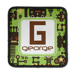 Industrial Robot 1 Iron On Square Patch w/ Name and Initial