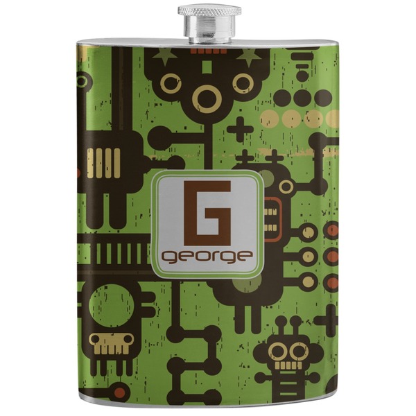 Custom Industrial Robot 1 Stainless Steel Flask (Personalized)