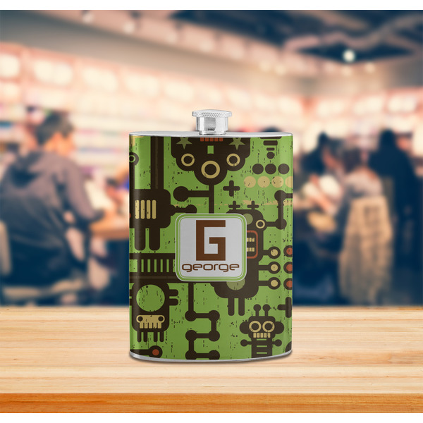 Industrial Robot 1 Stainless Steel Flask - LIFESTYLE 2