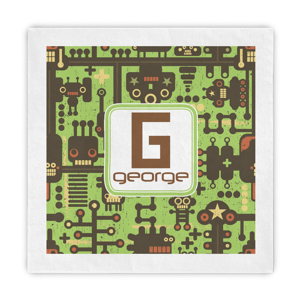 Custom Industrial Robot 1 Standard Decorative Napkins (Personalized)