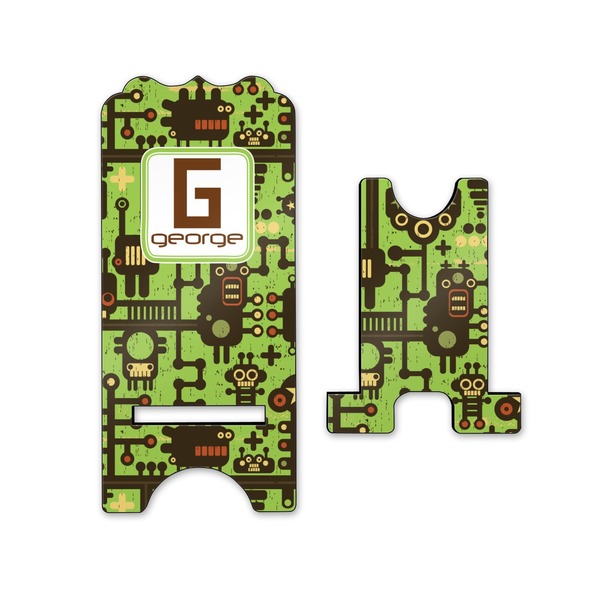 Industrial Robot 1 Stylized Phone Stand - Front & Back - Small